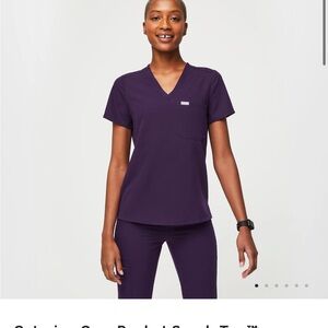 Figs Purple Jam Scrub Top
